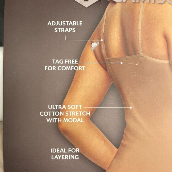 NEW Felina 4-Pack Women's L Cotton Stretch Camisole Multicolor - Picture 8 of 9